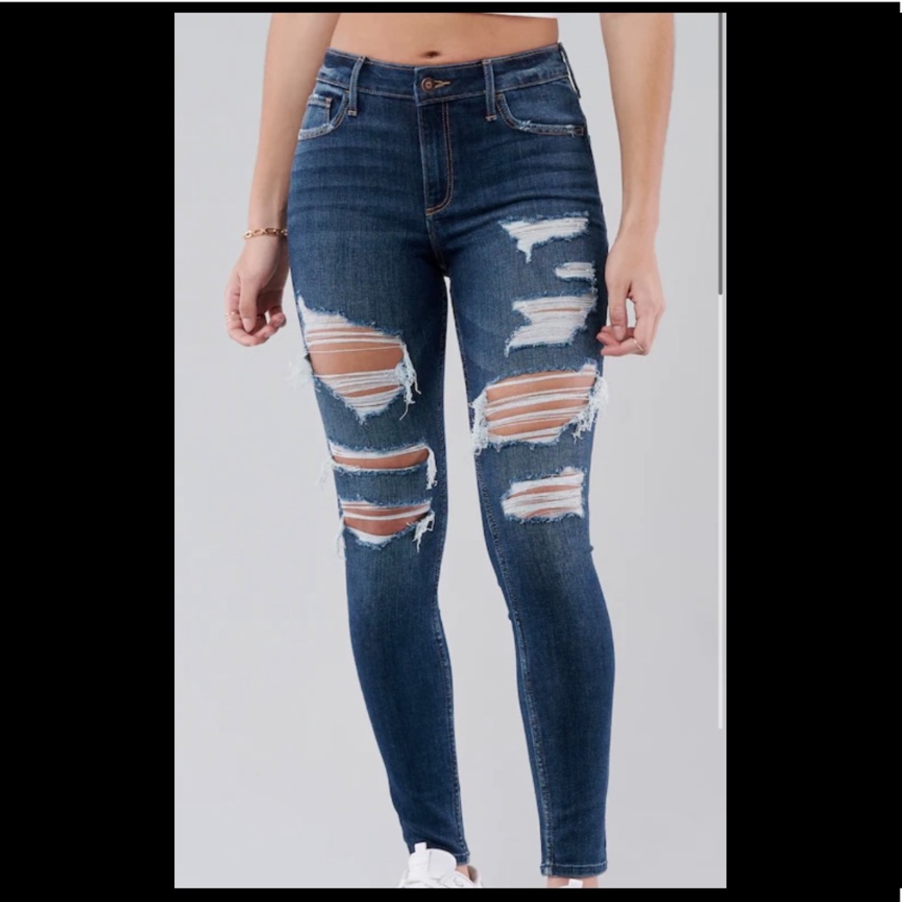 Hollister Mid-Rise Super Skinny clas Stretch Jeans